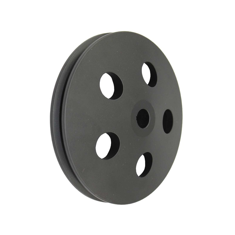 GM Saginaw Power Steering Pump 1/2″ Single-Groove Aluminum Pulley – Black