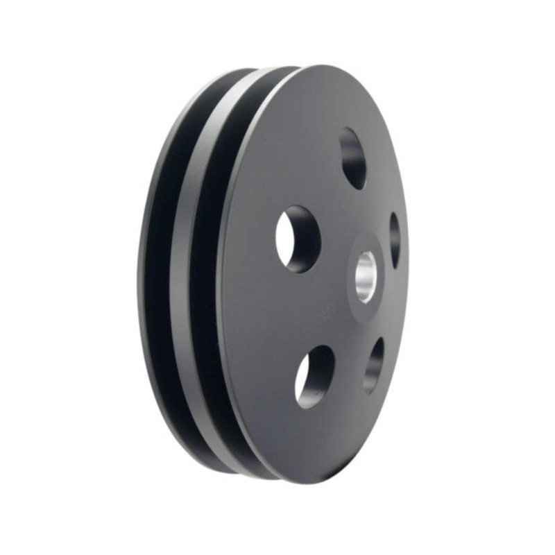 GM Saginaw Power Steering Pump Double-Groove Aluminum Pulley – Black