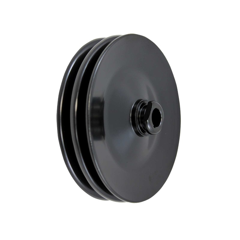 GM Saginaw Power Steering Pump Double-Groove Steel Pulley – Black
