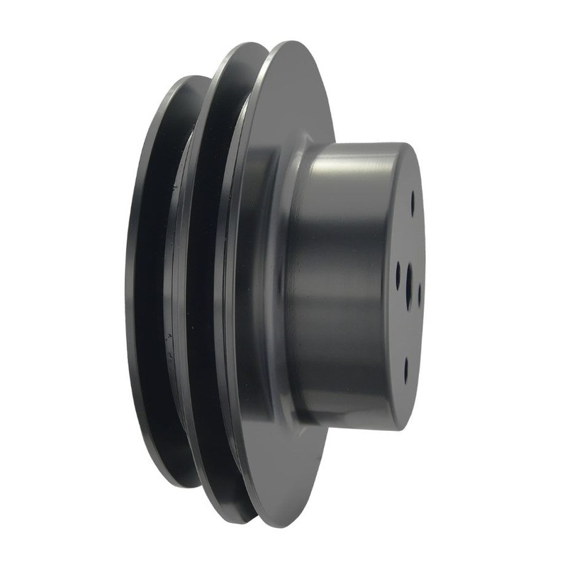 Chevy Big Block Double-Groove Aluminum Long Water Pump Pulley – Black