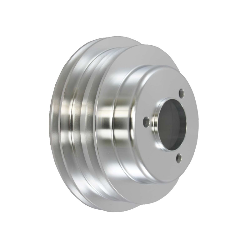 Chevy Big Block Long Water Pump Triple-Groove Aluminum Crankshaft Pulley – Natural