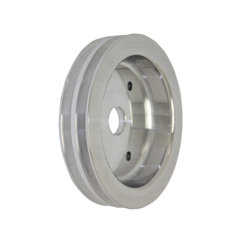 Chevy Big Block Short Water Pump Double-Groove Aluminum Crankshaft Pulley – Natural
