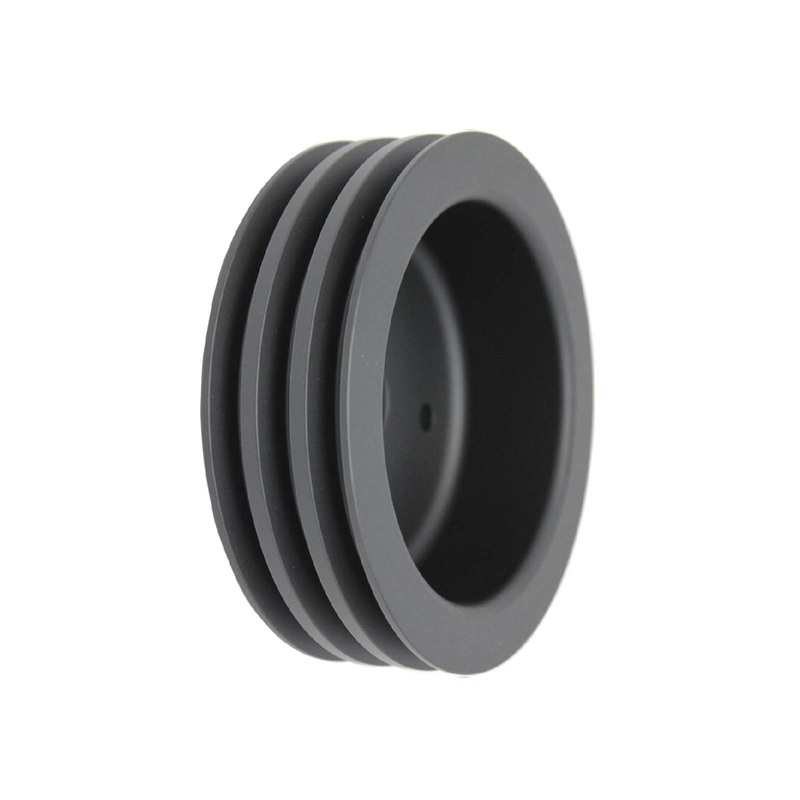 Chevy Big Block Short Water Pump Triple-Groove Aluminum Crankshaft Pulley – Black