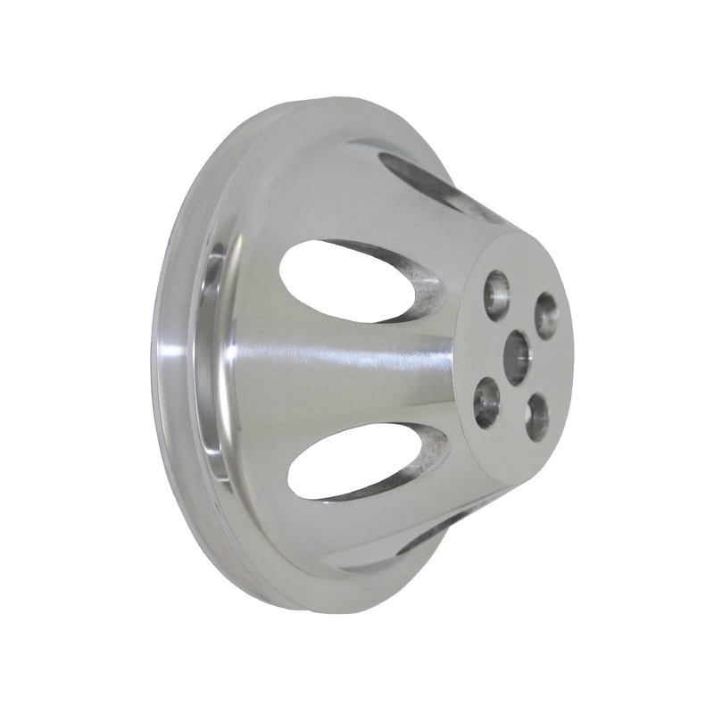 Chevy Big Block Single-Groove Aluminum Short Water Pump Pulley – Natural