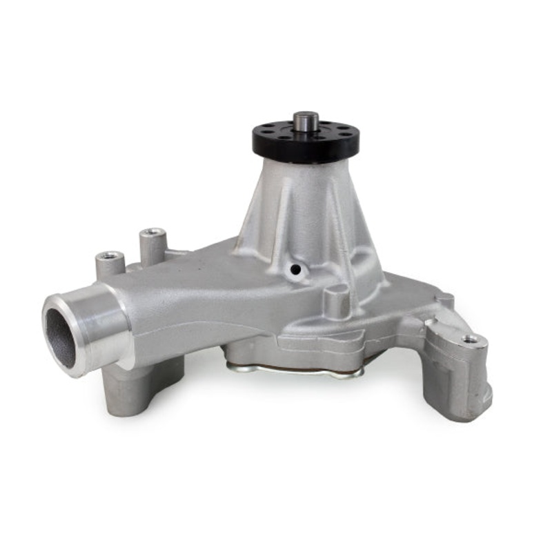 Chevy Small Block Long-Style Reverse Rotation High-Flow Mechanical Water Pump – Satin