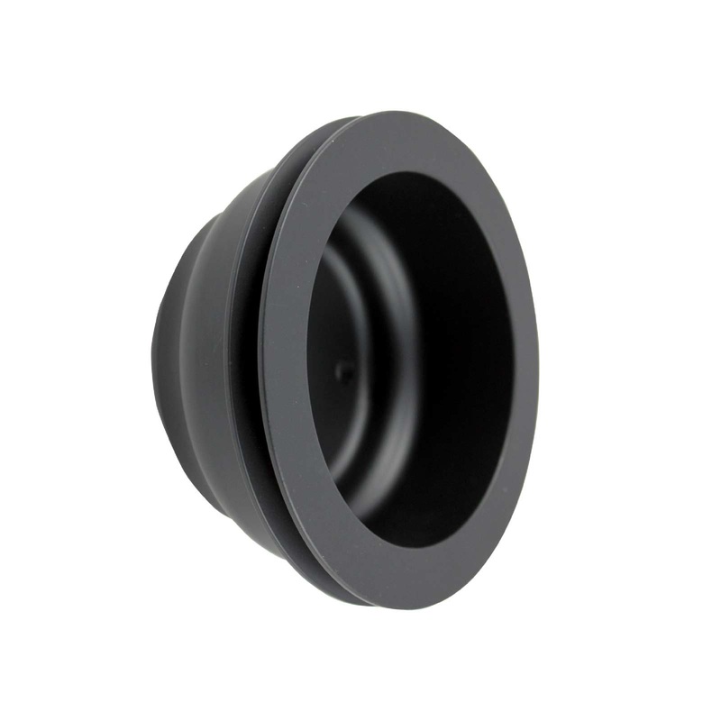 Chevy Small Block Long Water Pump Single-Groove Aluminum Crankshaft Pulley – Black