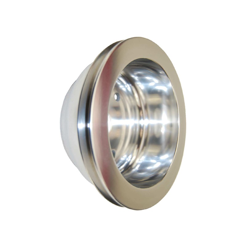 Chevy Small Block Long Water Pump Single-Groove Aluminum Crankshaft Pulley – Satin