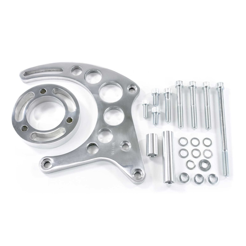 Chevy Small Block Long Water Pump Upgraded Alternator Bracket – Polished