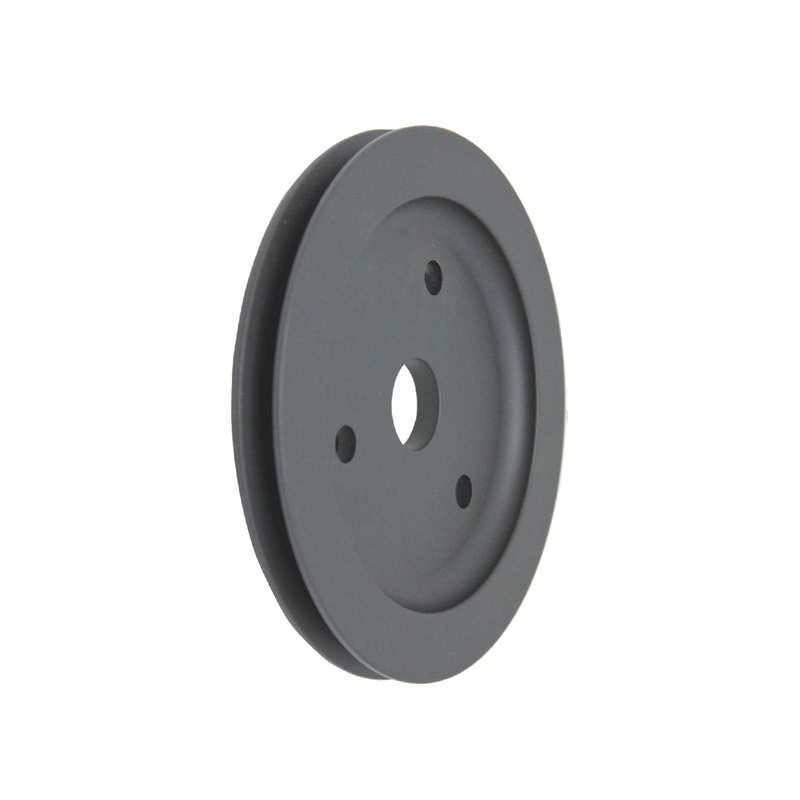 Chevy Small Block Short Water Pump Single-Groove Aluminum Crankshaft Pulley – Black