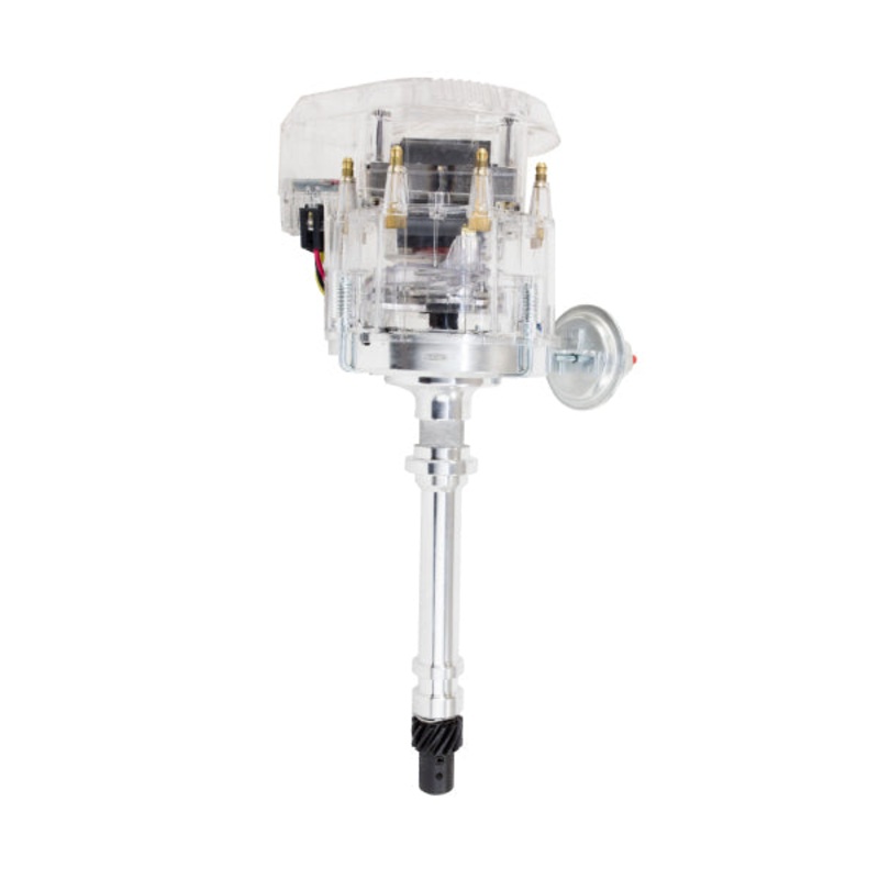 Chevy SB/BB V8 HEI Distributor with Super Cap – Clear