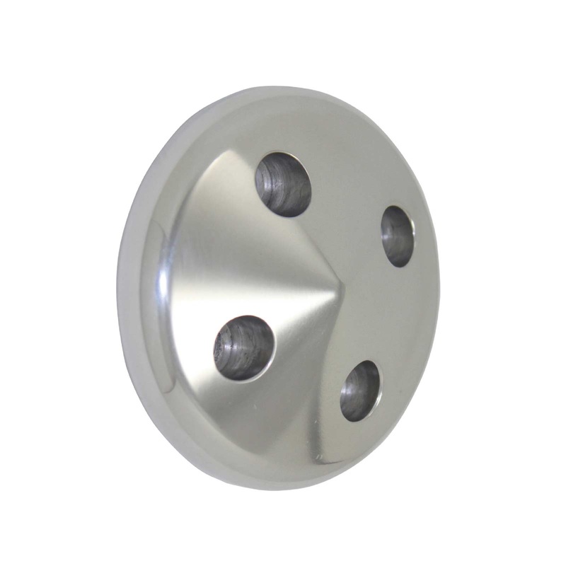 Chevy Small Block Short Water Pump Aluminum Nose Cone Pulley Cover – Satin