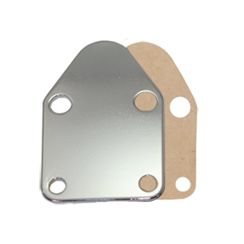 Chevy Small Block Steel Fuel Pump Block-Off Plate – Unplated