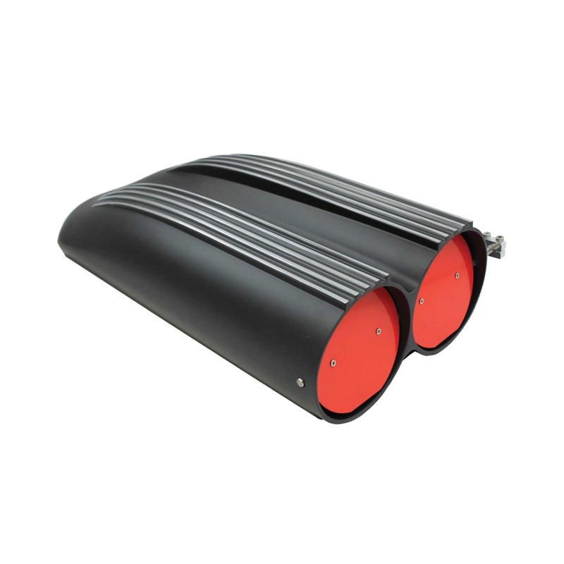 Finned Aluminum Air Cleaner & Hood Scoop Kit – Black
