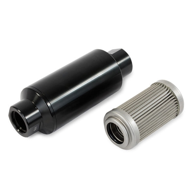 40 Micron Billet Aluminum Fuel Filter – Black