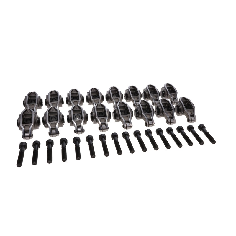 Chevy LS1/LS2/LS6 Pro Series Cast Steel Rocker Arms, 1.7 Ratio, Needle Bearing Trunnion, Needle Bearing Tip