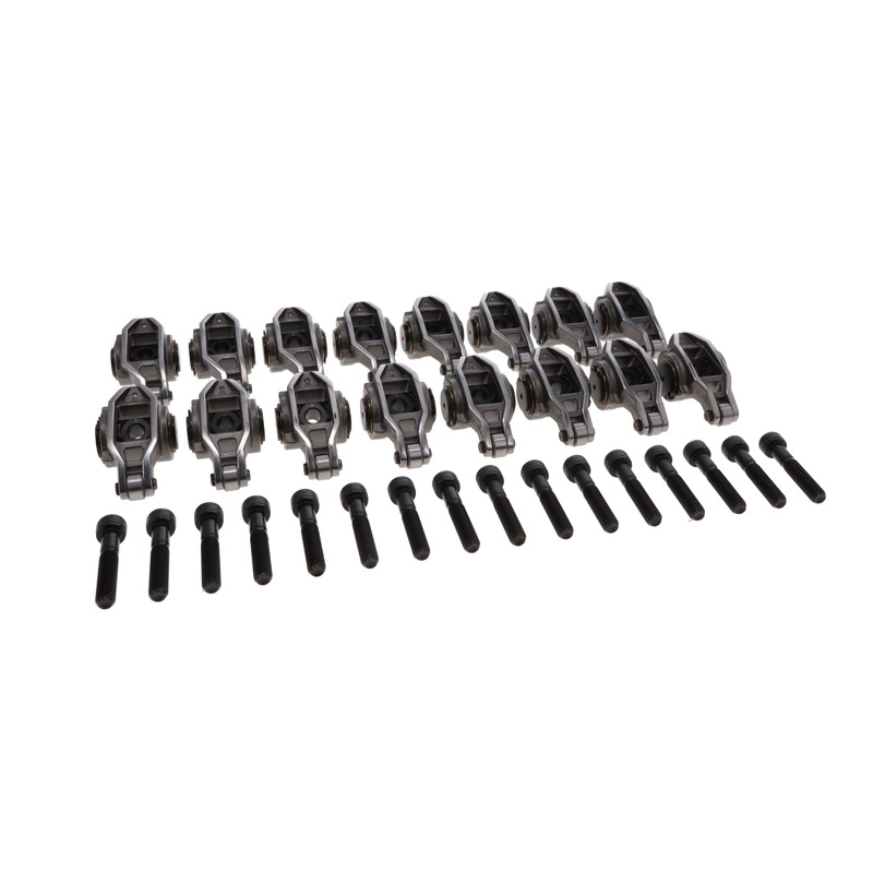 Chevy LS3/L92 Pro Series Cast Steel Rocker Arms, 1.7 Ratio, Bronze Bushing Trunnion, Needle Bearing Tip