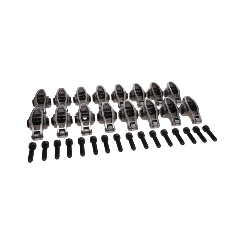 Chevy LT Pro Series Cast Steel Rocker Arms, 1.8 Ratio, Needle Bearing Trunnion, Needle Bearing Tip