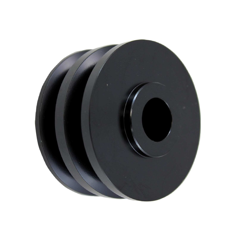 Double-Groove Steel Alternator Pulley – Black