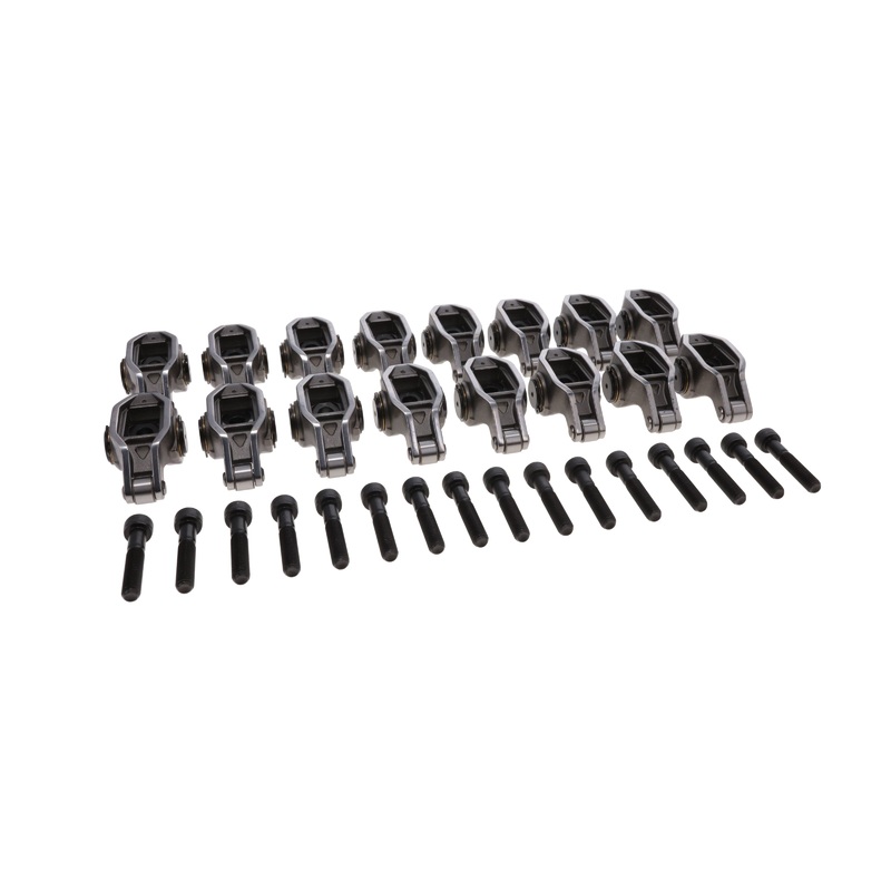 Ford Godzilla Pro Series Cast Steel Rocker Arms, 1.8 Ratio, Bronze Bushing Trunnion, Needle Bearing Tip