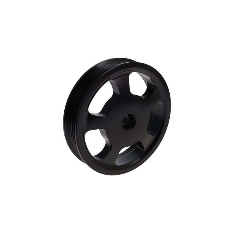 LS Press-on Power Steering Pulley for TSP 81200 Serpentine Front Drive Kit – Black