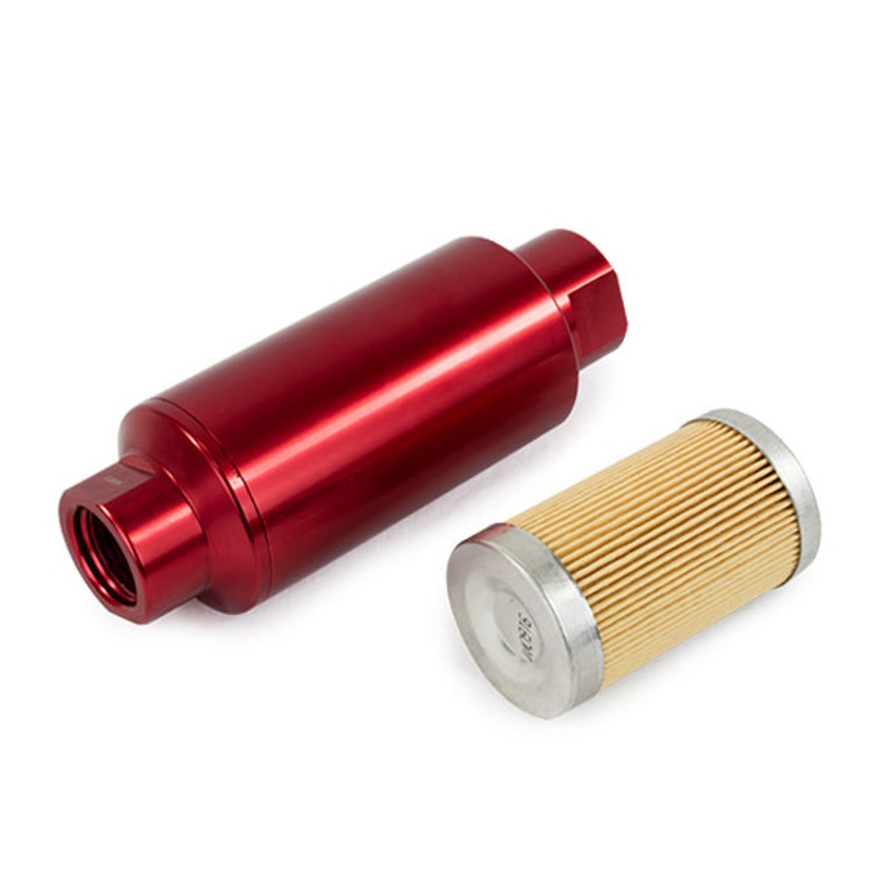 10 Micron Billet Aluminum Fuel Filter – Red