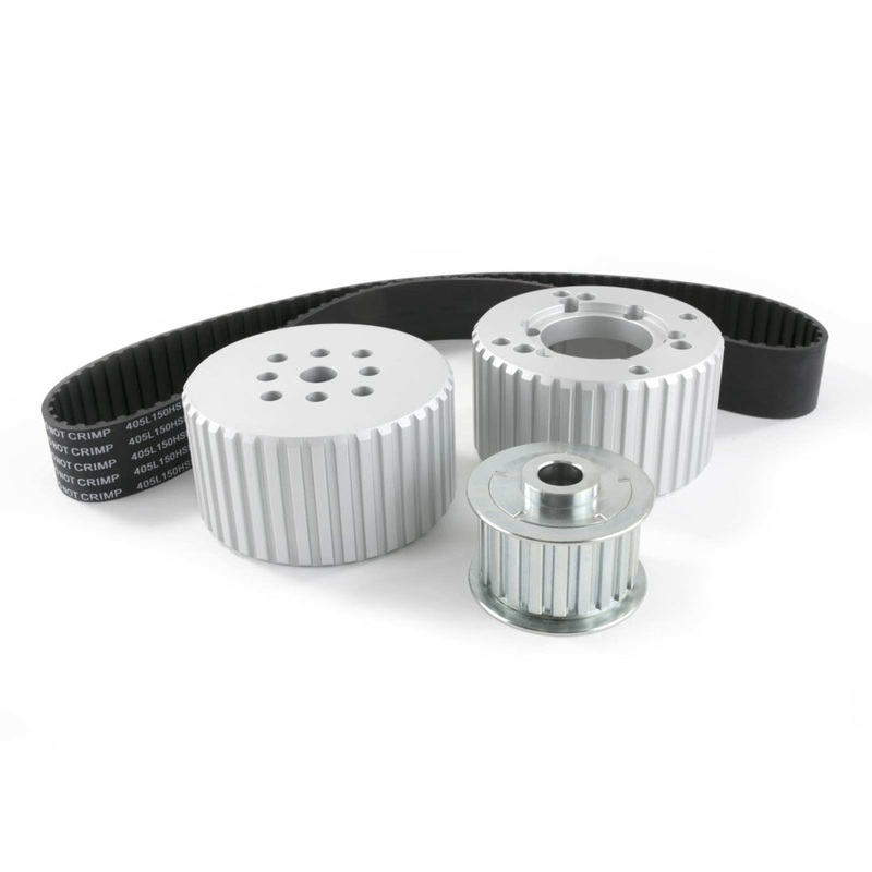 Chevy Small Block Short Water Pump Gilmer Style Pulley Kit – Satin