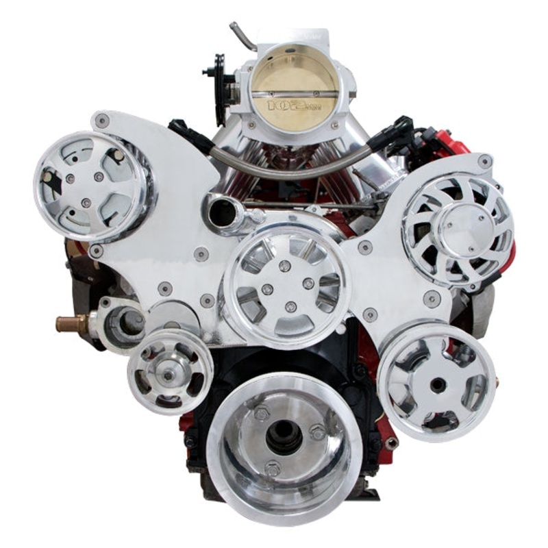 LS Serpentine Front Drive System Polished