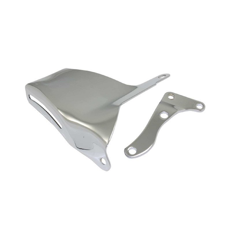 Chevy Small Block 1969-75 Long Water Pump Steel Passenger Side Alternator Bracket Set – Chrome