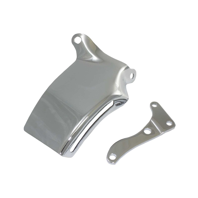 Chevy Small Block 1976-86 Long Water Pump Steel Passenger Side Alternator Bracket Set – Chrome