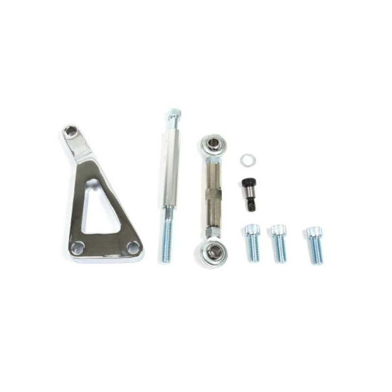 Chevy Small Block Long Water Pump Alternator Bracket – Chrome
