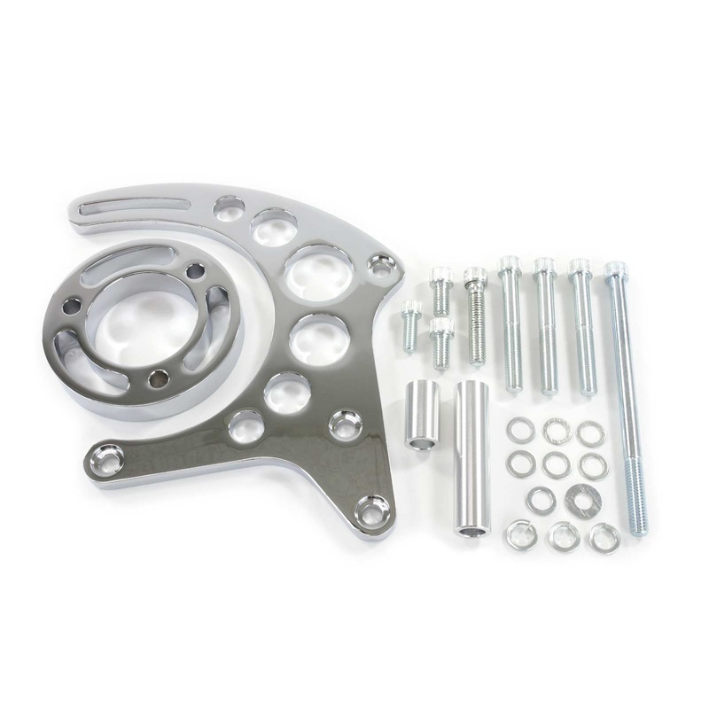 Chevy Small Block Long Water Pump Upgraded Alternator Bracket – Chrome