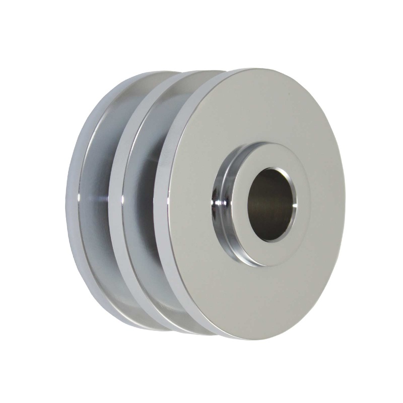 Double-Groove Steel Alternator Pulley – Chrome