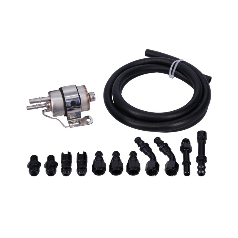 LS Style 58 PSI Fuel Filter Pressure Regulator with -6 AN Fittings and 25′ Hose