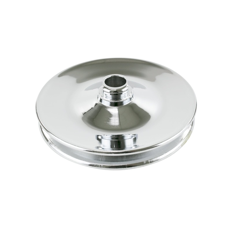 Power Steering Pump 3/4″ Press Fit Single 1/2″ Groove Steel Pulley – Satin
