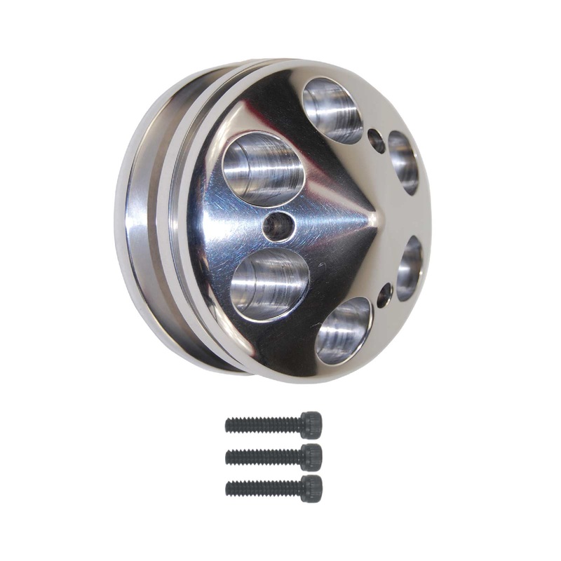Single-Groove Aluminum Alternator Pulley with Nose Cone Cover – Satin