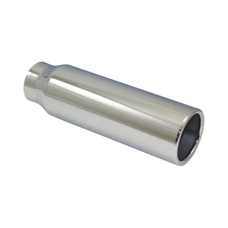 2.25″ x 3″ x 10″ Polished Stainless Steel Exhaust Tip with Straight Edge