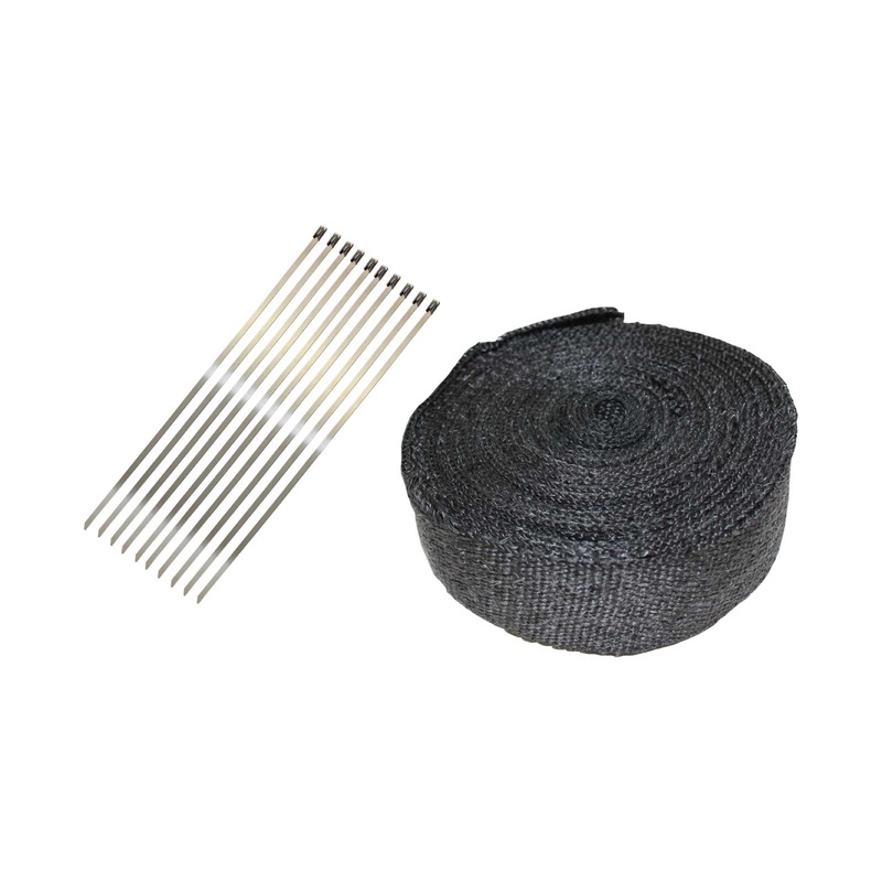 2″ x 50′ Black Fiberglass Insulating Exhaust Wrap