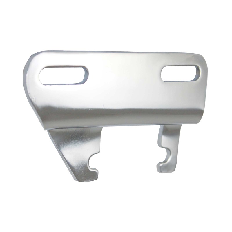 Chevy Small Block Short Water Pump Chrome Steel Driver Side Bottom Header-Mount Alternator Bracket