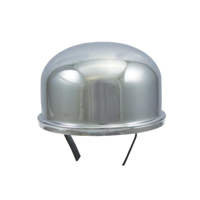 Chrome Steel Push-In Oil Filler Cap & Breather