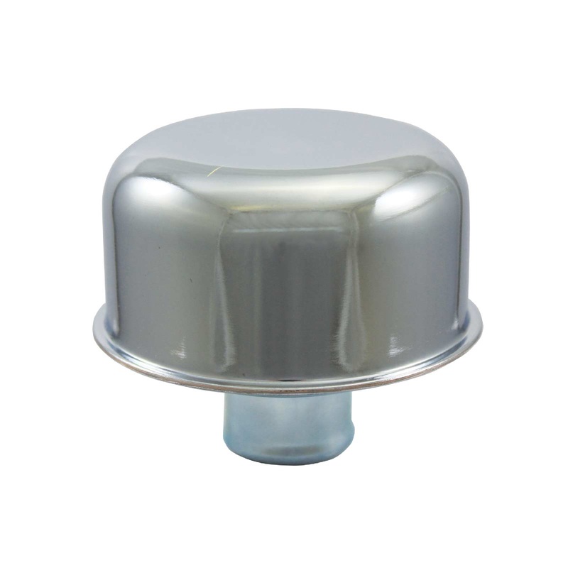 Chrome Steel Round Push-In Breather with 3/4″ Neck