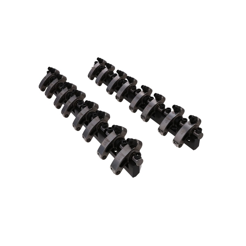 Chevy LS1 Stainless Steel Shaft Pro Series Rocker Arm System, 1.7 Ratio, Bronze Bushing Trunnion, Needle Bearing Tip