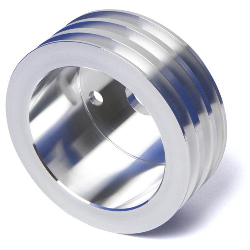 Chevy Small Block Crankshaft Pulley V-Belt LWP, 3V Polished