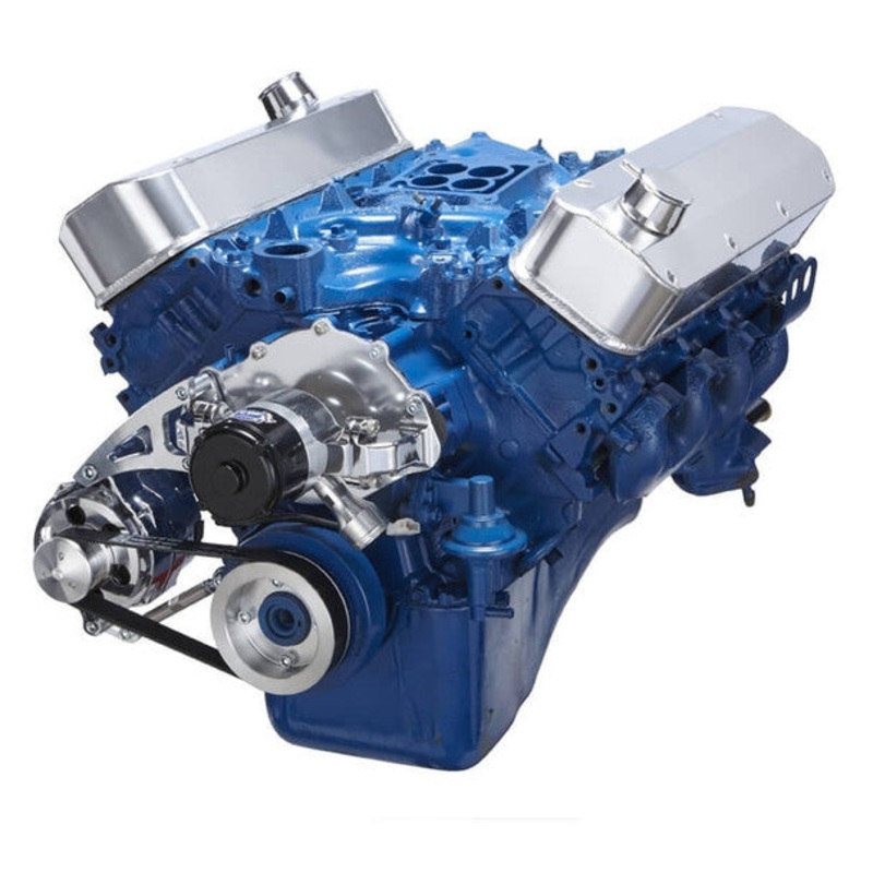 Ford 460 Serpentine System – Electric Water Pump, Alternator Only – Polished No Thanks